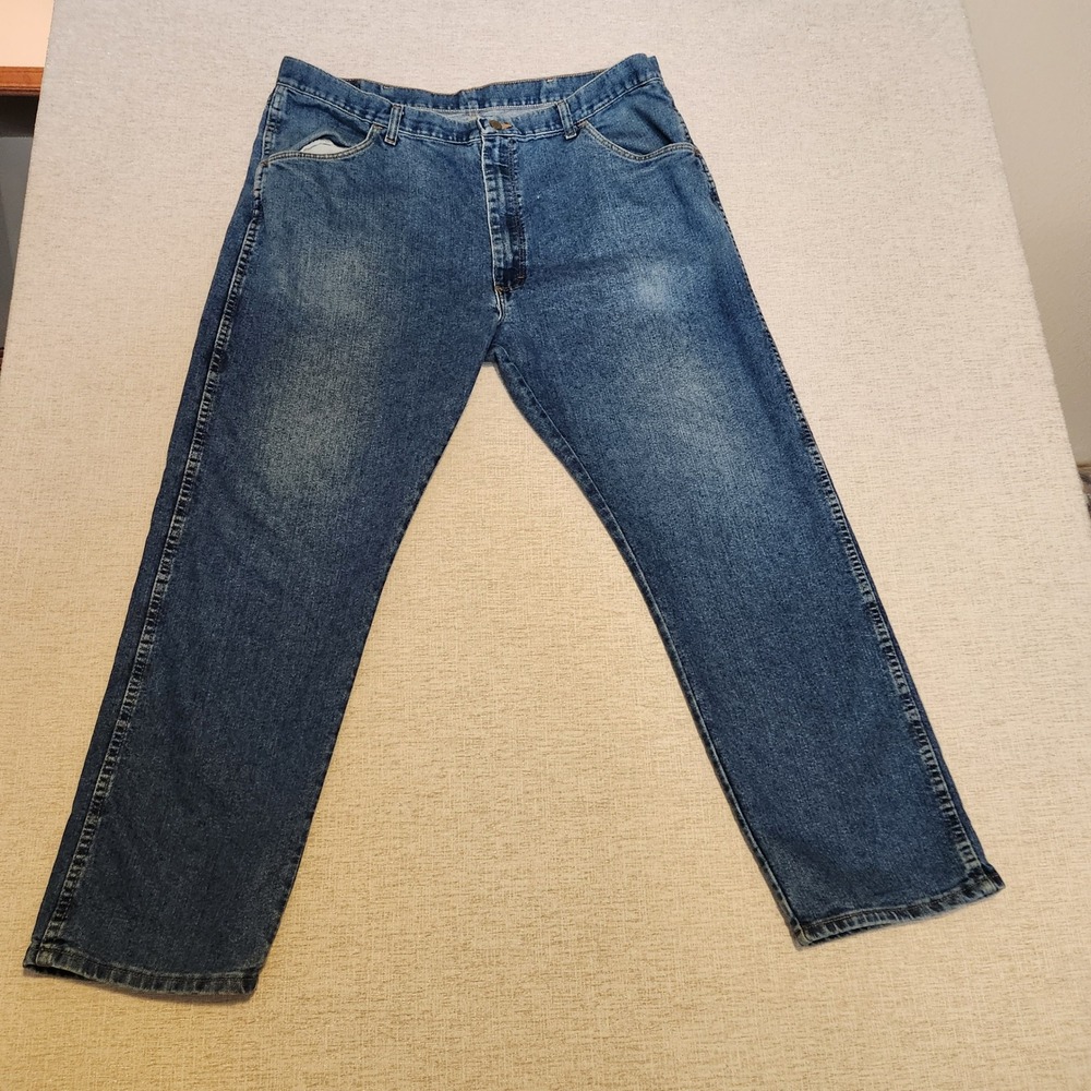 Wrangler Jeans Mens 42x30 Blue Five Star Premium Denim Straight Leg 85900DW